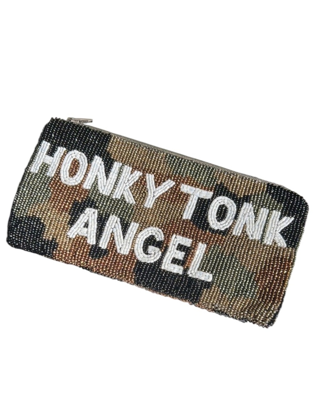 Vintage Beaded Camouflage HONKY TONK ANGEL Case